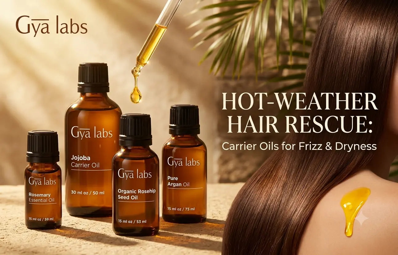 Hot-Weather Hair Rescue Carrier Oils for Frizz & Dryness