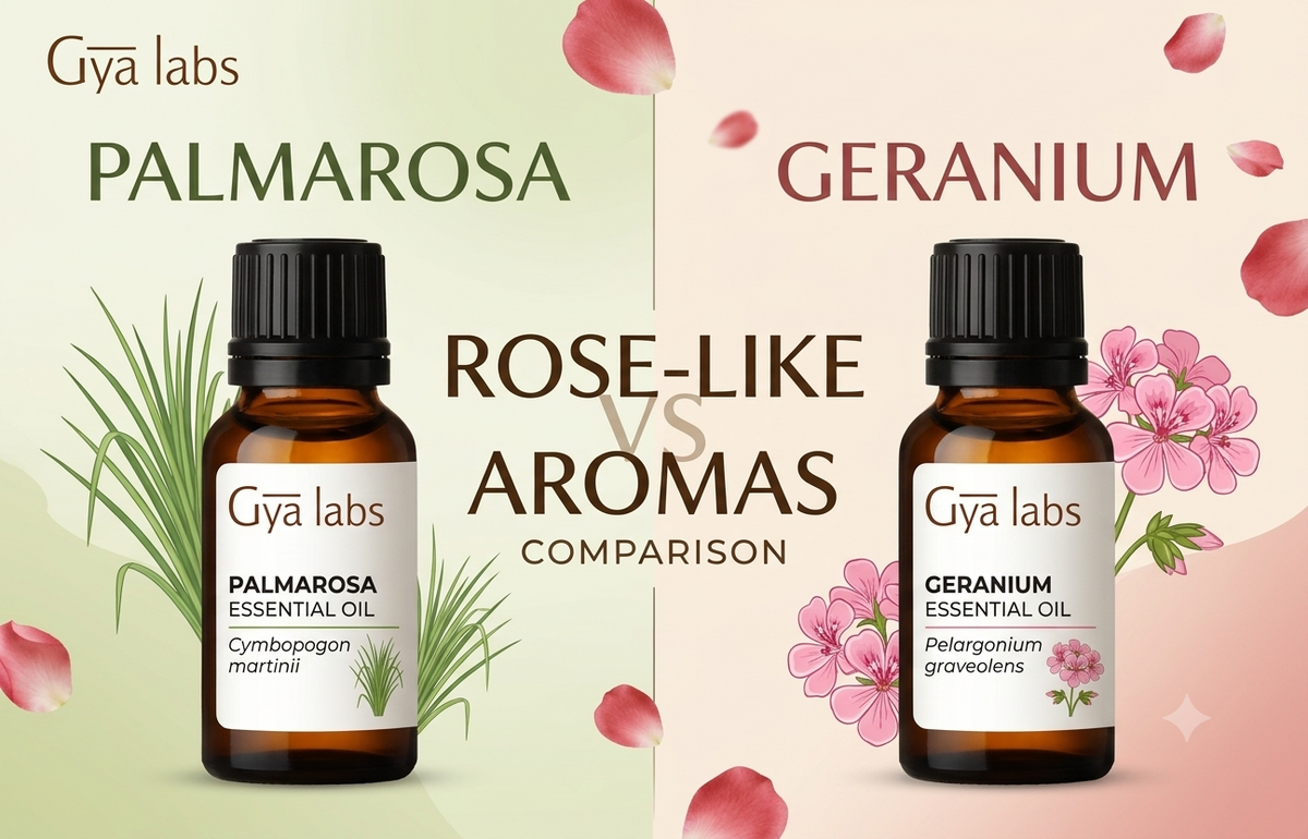 Palmarosa vs Geranium Essential Oil