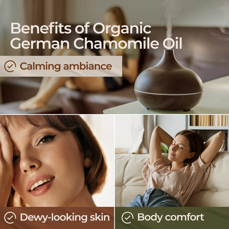 Organic German Chamomile Essential Oil 0.34 Fl Oz