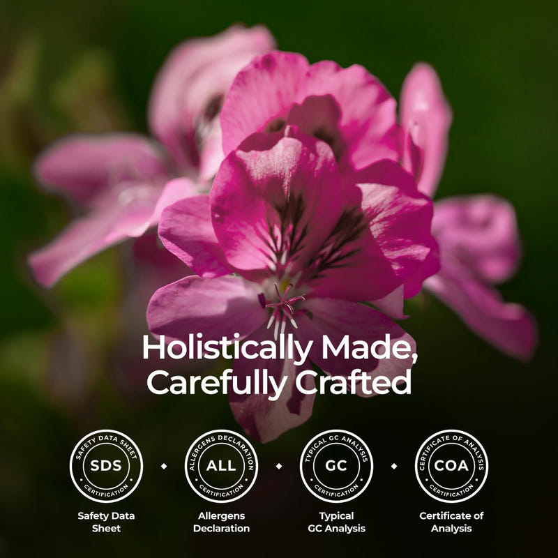 Organic Rose Geranium Essential Oil 0.34 Fl Oz