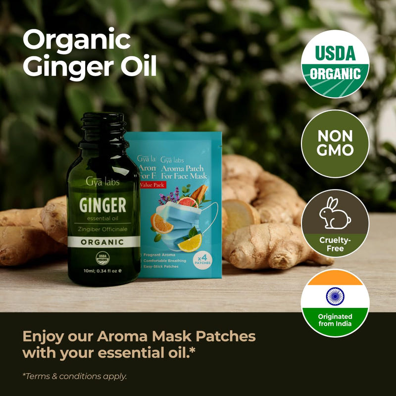 Organic Ginger Essential Oil 0.34 Fl Oz