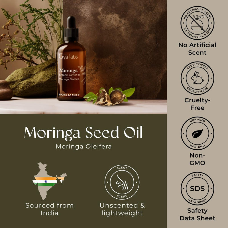 Moringa Seed Carrier Oil 3.4 Fl Oz