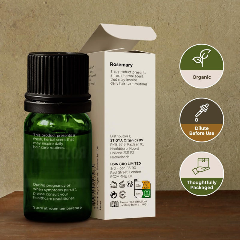Organic Rosemary Essential Oil 0.34 Fl Oz