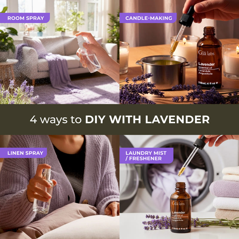 Lavender Essential Oil with Aromatherapy Stone 4 Fl Oz