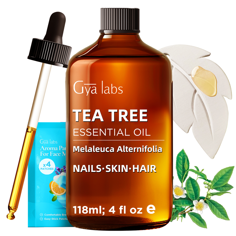 Tea Tree Essential Oil with Aromatherapy Stone 4 Fl Oz