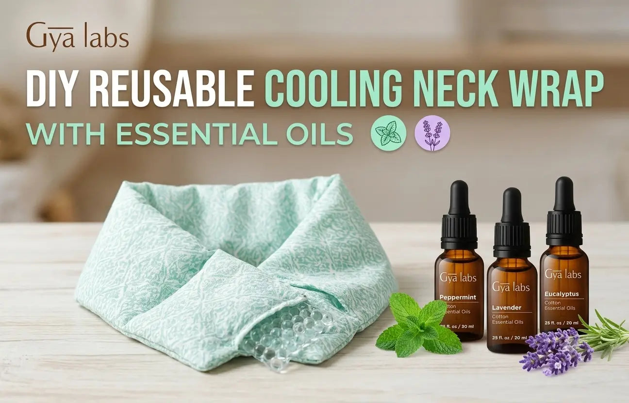 DIY Reusable Cooling Neck Wrap with Essential Oils