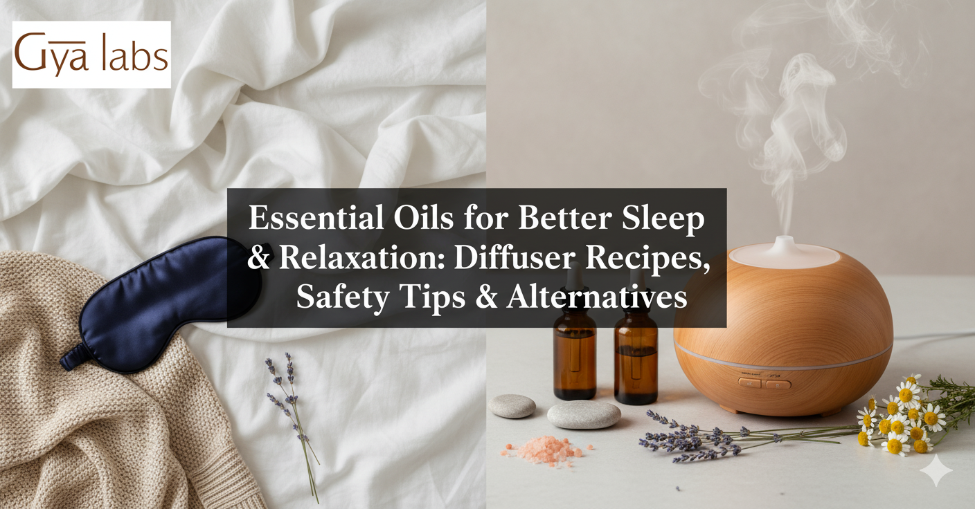 Aromatherapy for sleep with diffuser and essential oils