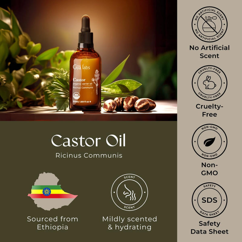 USDA Organic Castor Oil 1.69 Fl Oz