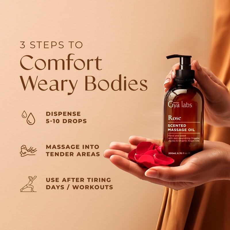 Rose Massage Oil 6.76 Fl Oz