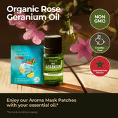 Organic Rose Geranium Essential Oil 0.34 Fl Oz