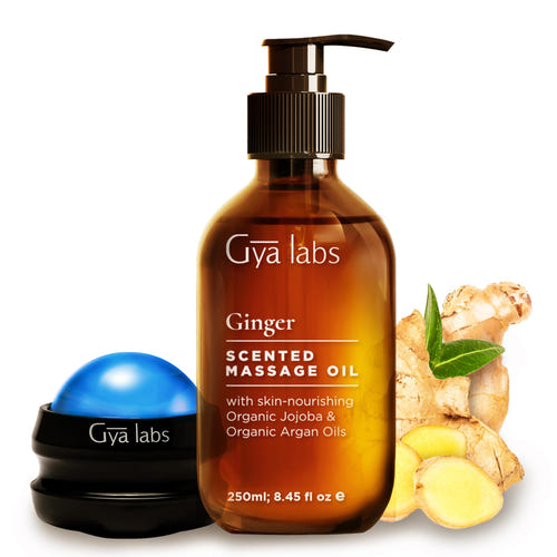 Ginger Massage Oil with Massage Roller Ball 8.45 Fl Oz