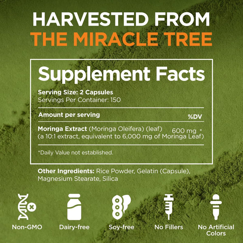 Moringa Capsules - 300 Capsules