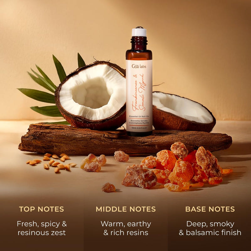 Frankincense & Somali Myrrh Essential Oil Roll On 0.34 Fl Oz