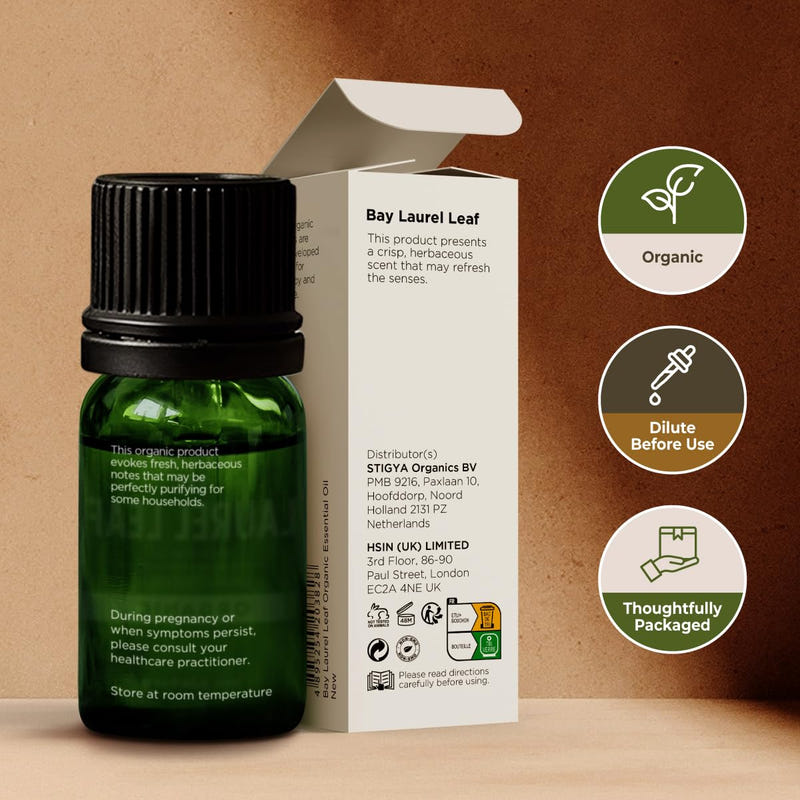 Organic Bay Leaf Essential Oil 0.34 Fl Oz