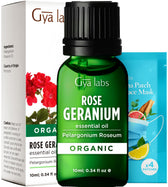 Organic Rose Geranium Essential Oil 0.34 Fl Oz