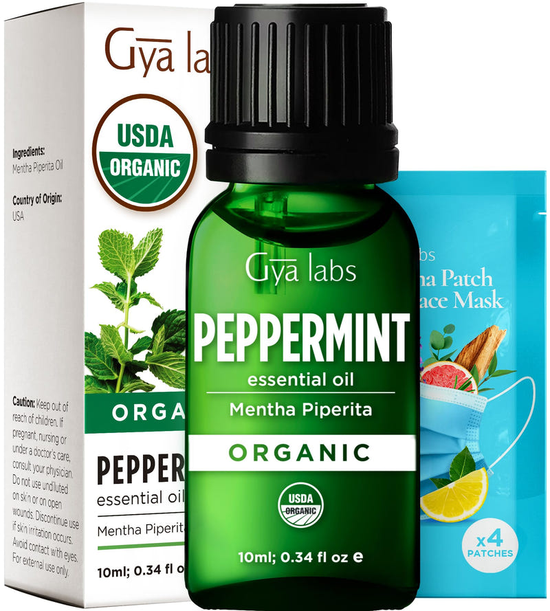 Organic Peppermint Essential Oil 0.34 Fl Oz
