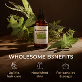 Peppermint Essential Oil with Aromatherapy Stone 4 Fl Oz