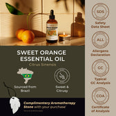 Orange Essential Oil with Aromatherapy Stone 4 Fl Oz