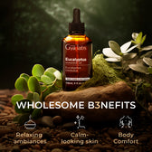 Eucalyptus Essential Oil with Aromatherapy Stone 4 Fl Oz