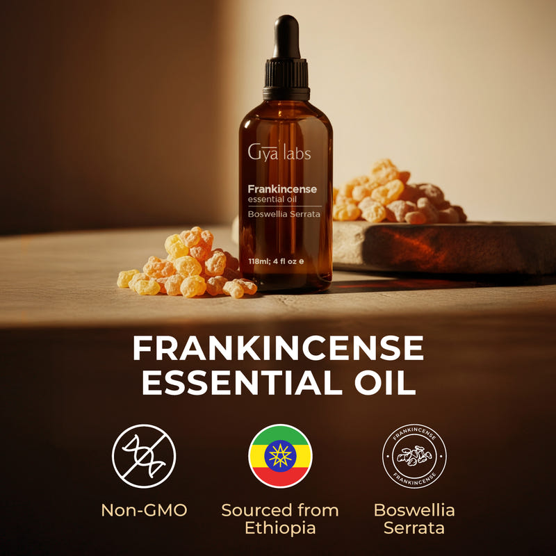 Frankincense Essential Oil with Aromatherapy Stone 4 Fl Oz