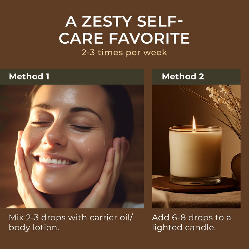 Lemon Essential Oil with Aromatherapy Stone 4 Fl Oz