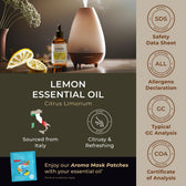Lemon Essential Oil with Aromatherapy Stone 4 Fl Oz