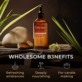 Lemongrass Essential Oil with Aromatherapy Stone 4 Fl Oz