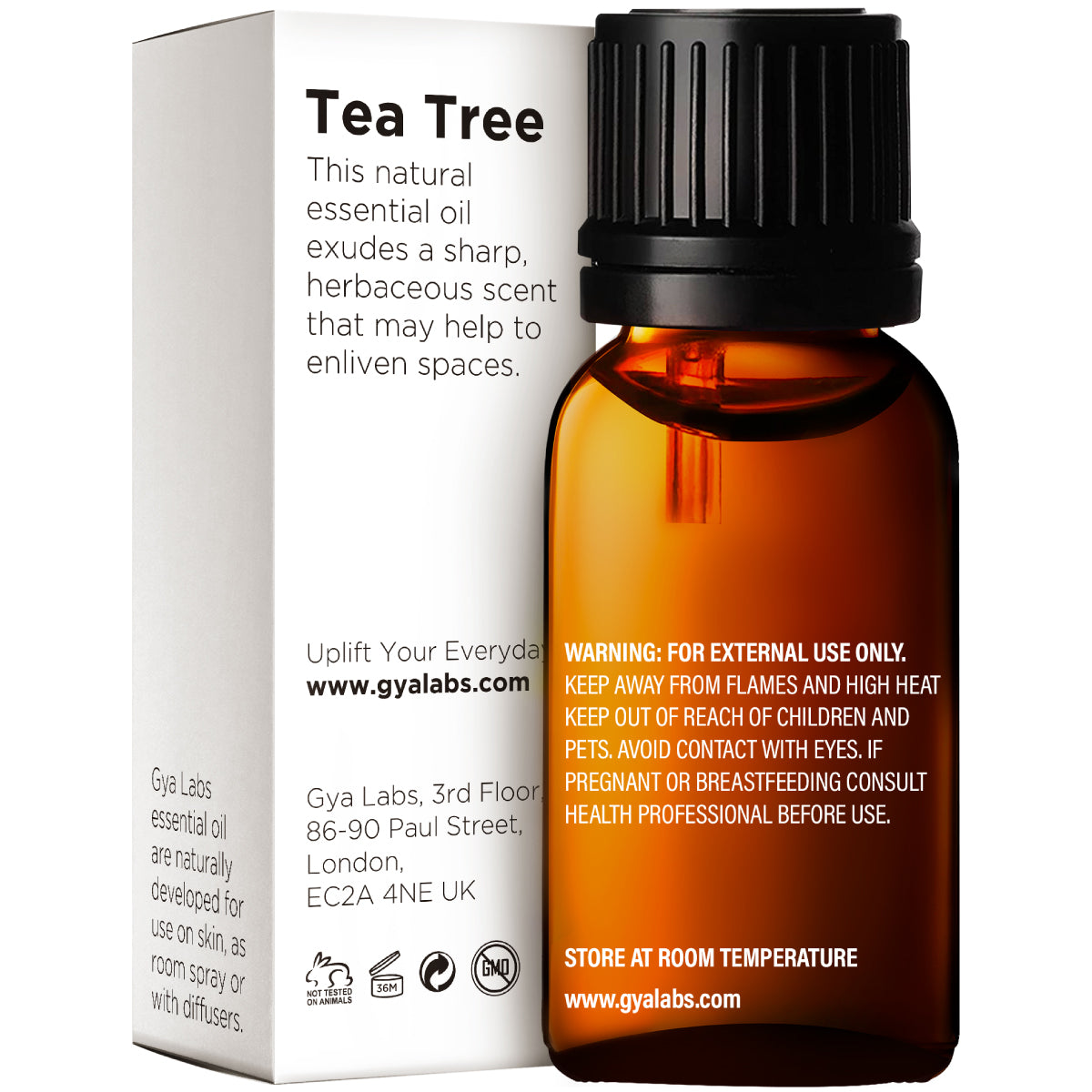 Gya Labs Australian Tea Tree Oil for Skin, Hair, Face & Toenails - 100% Natural Melaleuca Tea Tree Essential Oil for Piercings, Scalp & Hair (0.34 fl oz)