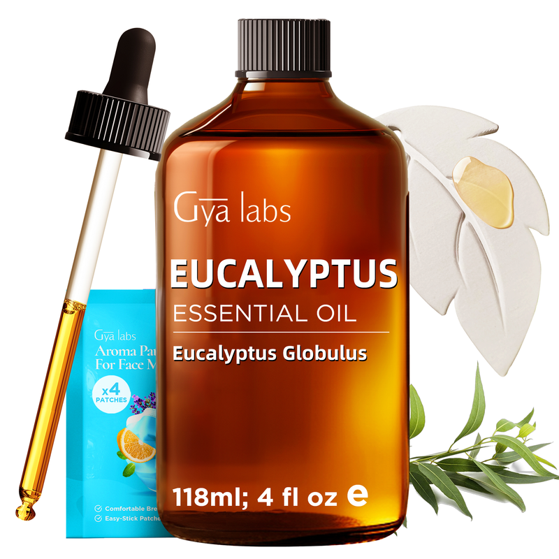 Eucalyptus Essential Oil with Aromatherapy Stone 4 Fl Oz