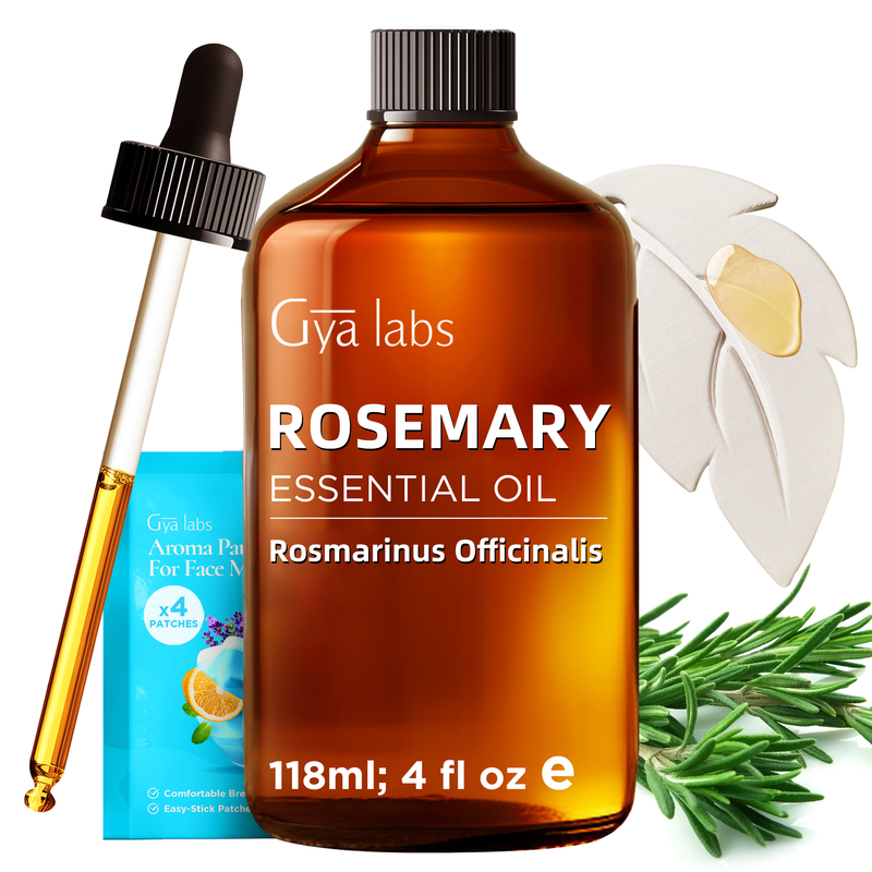 Rosemary Essential Oil with Aromatherapy Stone 4 Fl Oz