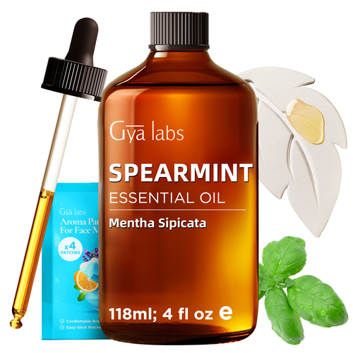 Spearmint Essential Oil with Aromatherapy Stone 4 Fl Oz