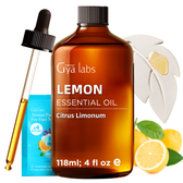 Lemon Essential Oil with Aromatherapy Stone 4 Fl Oz