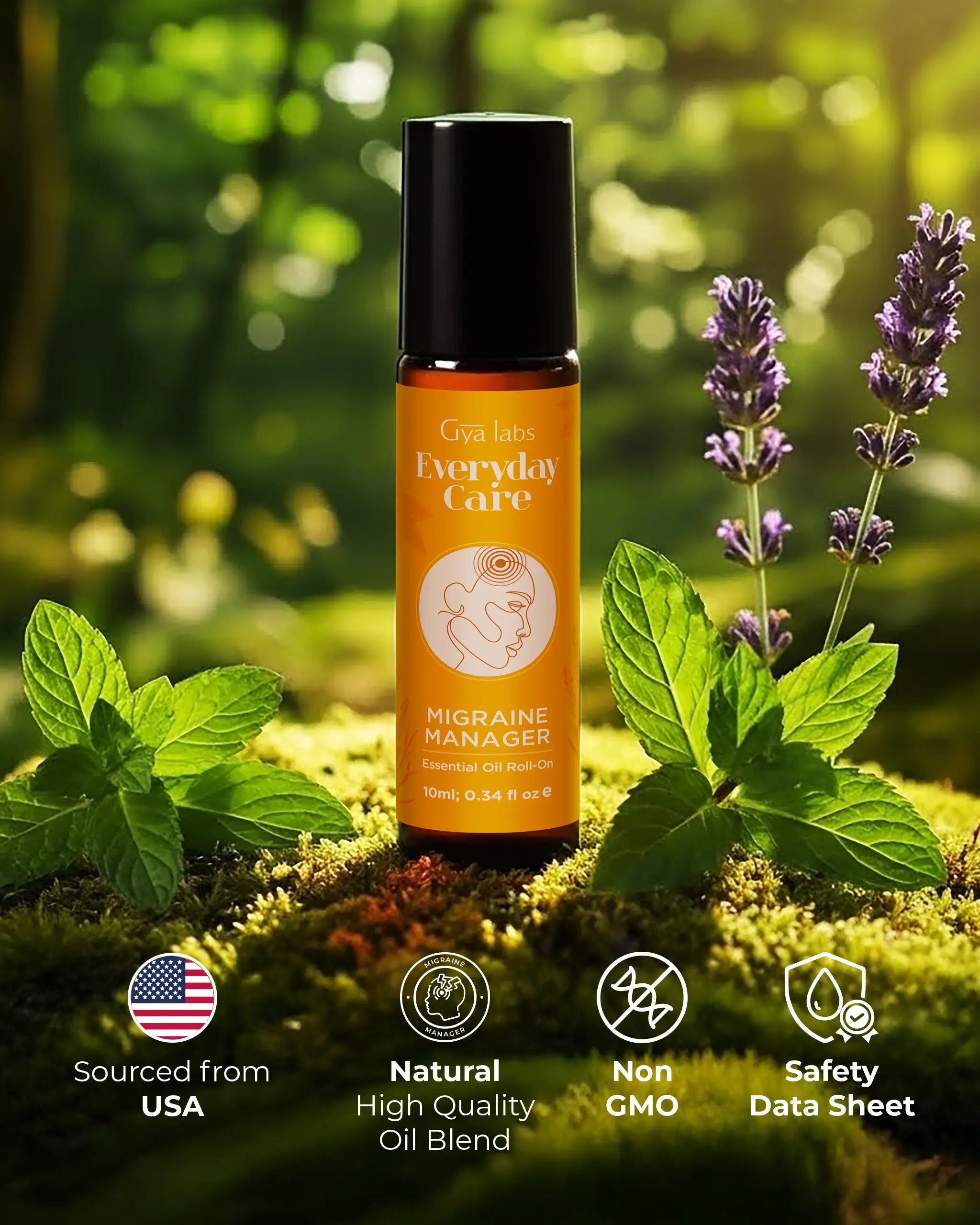 Migraine Manager Roll On: Pre-Diluted Blend for Soothing Tension