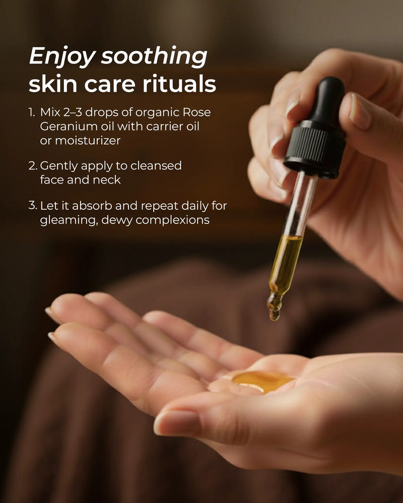 Rose Geranium Essential Oil skin care rituals